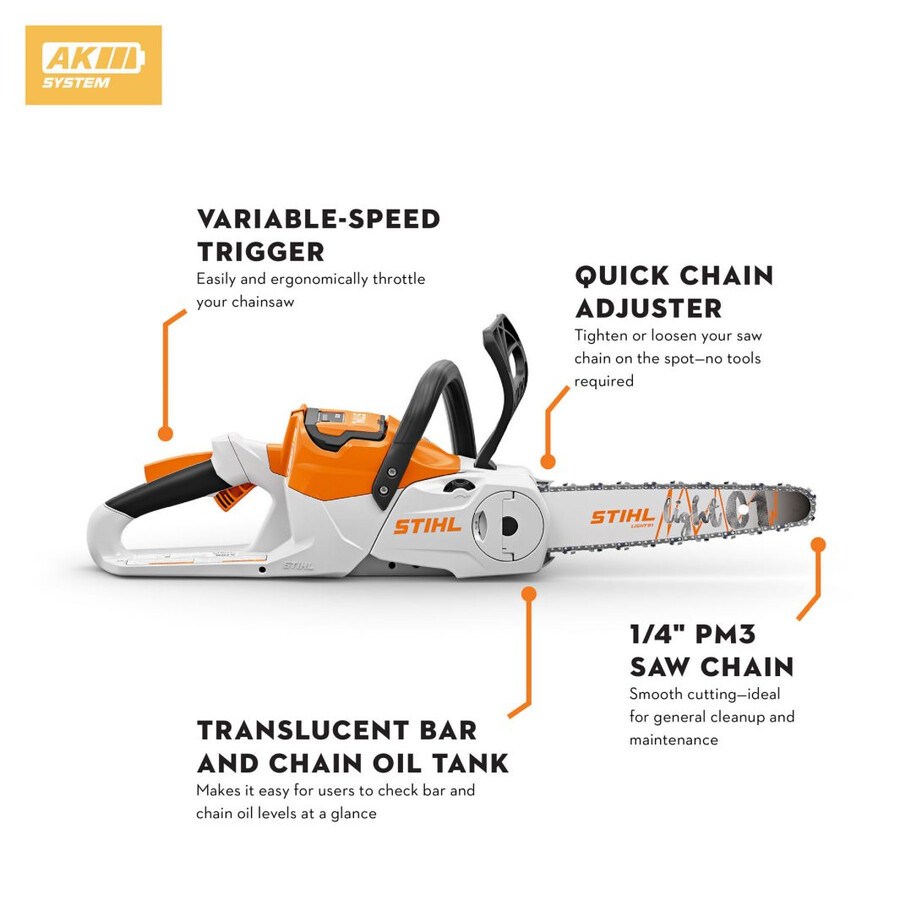 msa 60 battery powered chainsaw