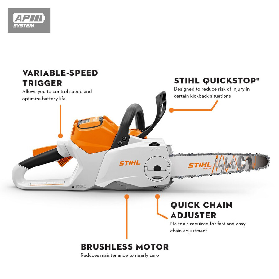 msa 160 battery powered chainsaw