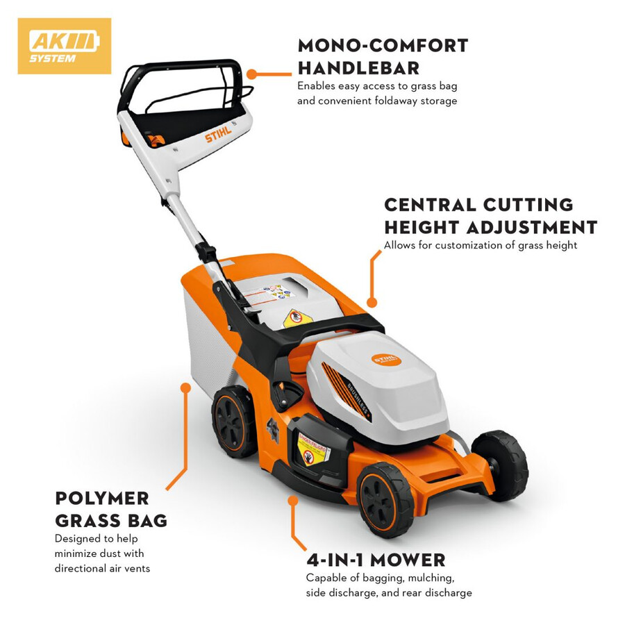 rma 448 battery powered lawn mower